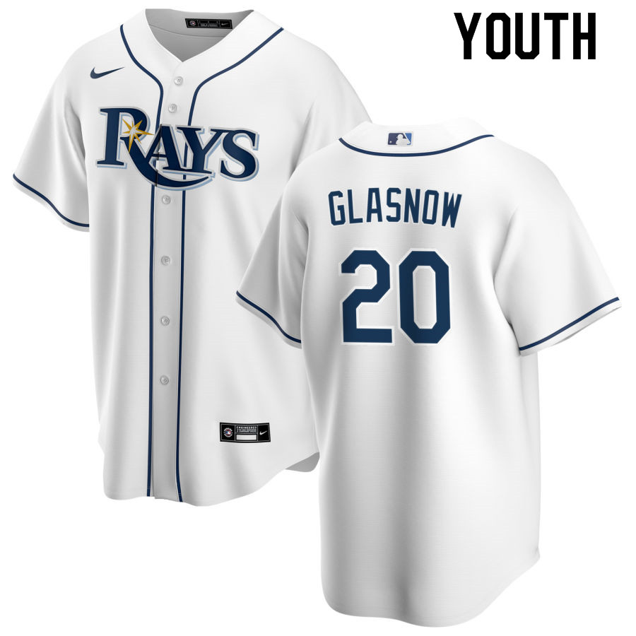 Nike Youth #20 Tyler Glasnow Tampa Bay Rays Baseball Jerseys Sale-White